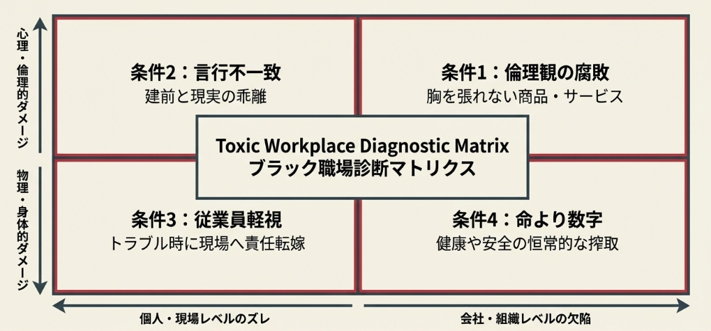 ブラック職場診断マトリクスの画像