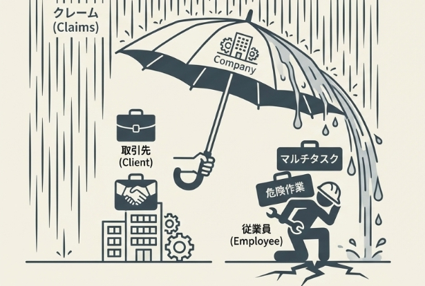 会社が従業員よりも取引先を守ることがわかる画像